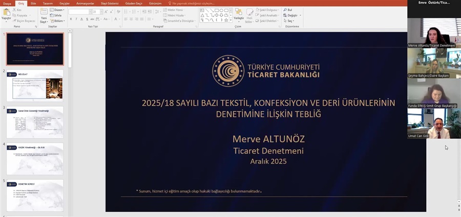 Yapı Malzemeleri ve Tekstil Ürünleri Hakkında Eğitim